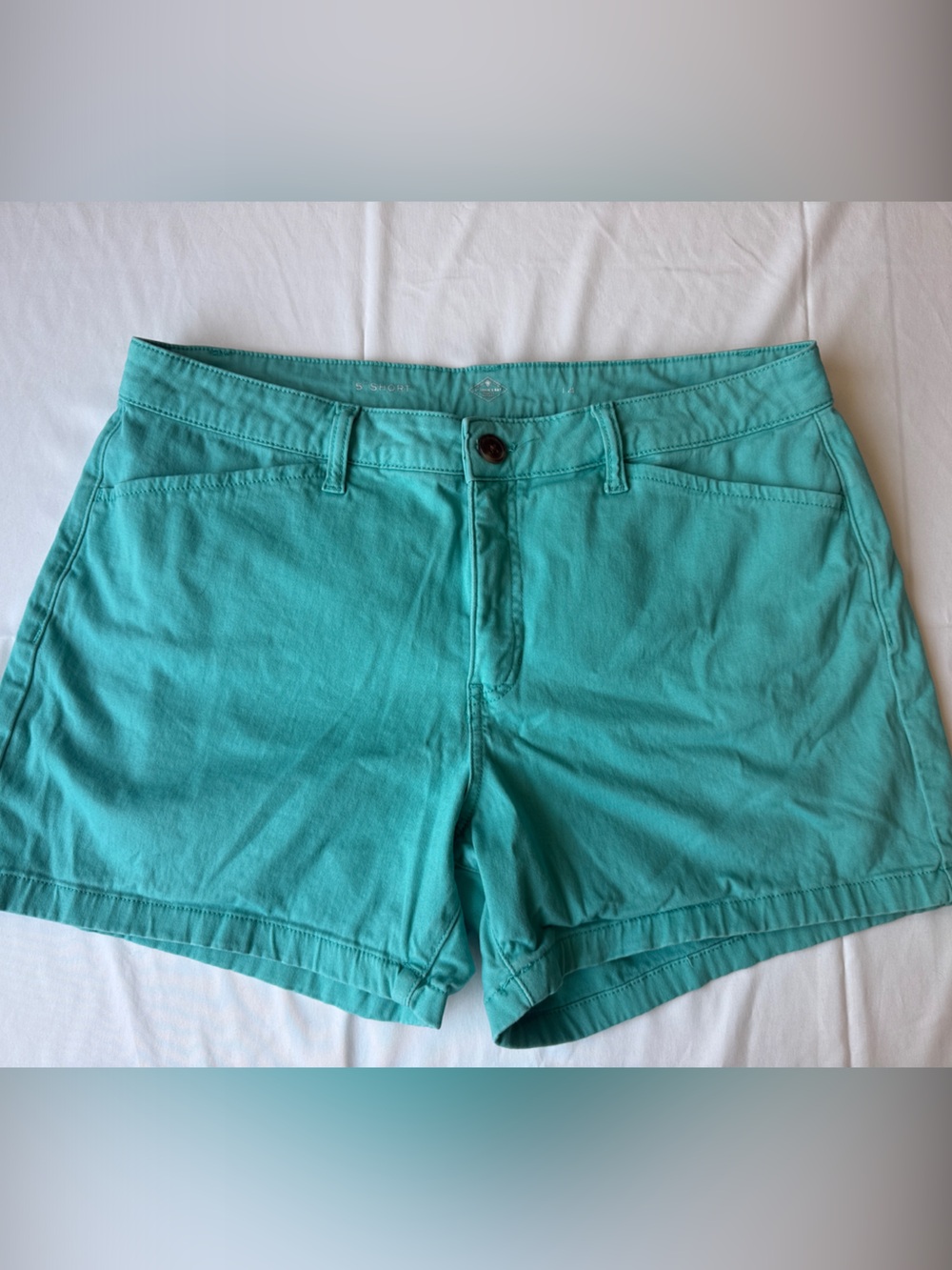 St. John's Bay Teal High-Waist Casual Shorts